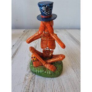 Inter-american glitter skeleton bobble Halloween decor unique pumpkin sparkle se